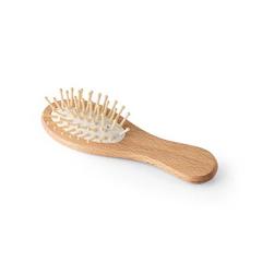 Brosse à cheveux en bois avec dents en bambou - Dern publicitaire pas cher