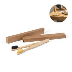 Vue générale Brosse à dents avec corps en bambou et dents en nylon - Delany | Krokrodeal