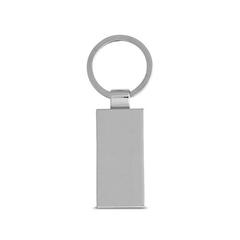 Vue Porte-clés rectangulaire en bambou - Homer square de couleur beige| Krokrodeal