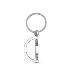 Vue Porte-clés rond en bambou - Homer round de couleur beige| Krokrodeal