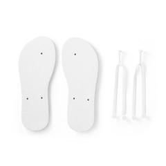 Vue Tongs de plage entièrement personnalisables via sublimation - Bali l / xl de couleur blanc| Krokrodeal