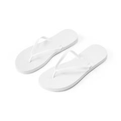 Vue Pantoufles confortables avec semelle en PE et sangle en PVC - Maupiti s / m de couleur blanc| Krokrodeal