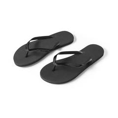 Vue Pantoufles confortables avec semelle en PE et sangle en PVC - Maupiti l / xl de couleur noir| Krokrodeal