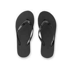 Vue Pantoufles confortables avec semelle en PE et sangle en PVC - Maupiti l / xl de couleur noir| Krokrodeal