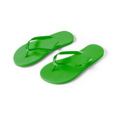 Vue Pantoufles confortables avec semelle en PE et sangle en PVC - Maupiti l / xl de couleur vert| Krokrodeal