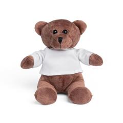 Vue Peluche ourson avec t-shirt - Bear de couleur blanc| Krokrodeal