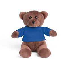 Vue Peluche ourson avec t-shirt - Bear de couleur bleu| Krokrodeal