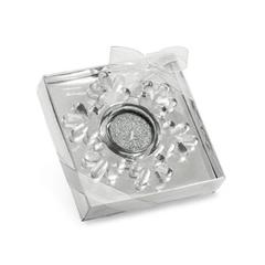 Vue Bougie décorative - Elaine de couleur gris| Krokrodeal