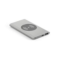 Vue Batterie portable et chargeur sans fil en aluminium 4'000 mAh - Cassini de couleur gris| Krokrodeal