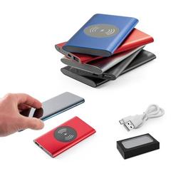 Vue générale Batterie portable et chargeur sans fil en aluminium 4'000 mAh - Cassini | Krokrodeal