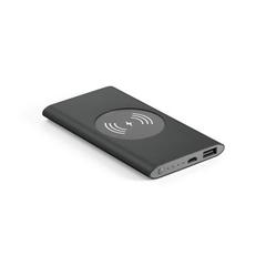 Vue Batterie portable et chargeur sans fil en aluminium 4'000 mAh - Cassini de couleur noir| Krokrodeal