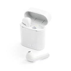 Vue Ecouteurs ajustables True Wireless en ABS avec microphone - Klebs de couleur blanc| Krokrodeal