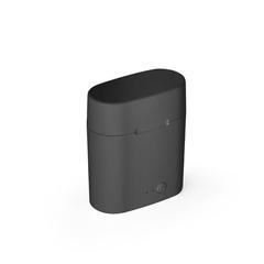 Vue Ecouteurs ajustables True Wireless en ABS avec microphone - Klebs de couleur noir| Krokrodeal