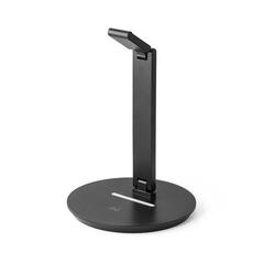 Vue Support de casque en ABS avec chargeur sans fil intégré - Gerst de couleur noir| Krokrodeal