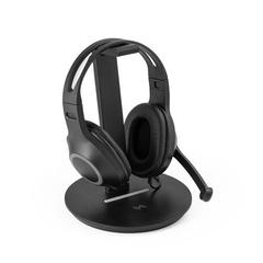 Vue Support de casque en ABS avec chargeur sans fil intégré - Gerst de couleur noir| Krokrodeal