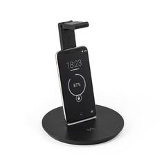 Vue Support de casque en ABS avec chargeur sans fil intégré - Gerst de couleur noir| Krokrodeal