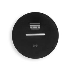 Vue Support de casque en ABS avec chargeur sans fil intégré - Gerst de couleur noir| Krokrodeal