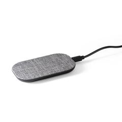 Vue Chargeur sans fil 100% en rPET - Renewal charger de couleur gris| Krokrodeal