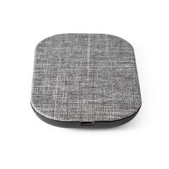 Vue Chargeur sans fil 100% en rPET - Renewal charger de couleur gris| Krokrodeal