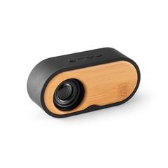 Vue Enceinte portable en 36% rABS et bambou - Tilly de couleur noir| Krokrodeal