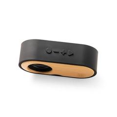 Vue Enceinte portable en 36% rABS et bambou - Tilly de couleur noir| Krokrodeal