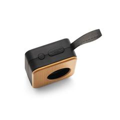 Vue Enceinte portable en 25% rABS et bambou - Mayer de couleur noir| Krokrodeal