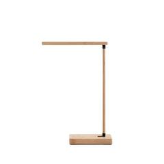 Vue Lampe de bureau pliable en bambou avec chargeur sans fil - Morey de couleur beige| Krokrodeal