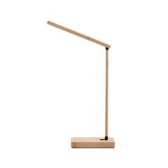 Vue Lampe de bureau pliable en bambou avec chargeur sans fil - Morey de couleur beige| Krokrodeal