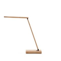Vue Lampe de bureau pliable en bambou avec chargeur sans fil - Morey de couleur beige| Krokrodeal