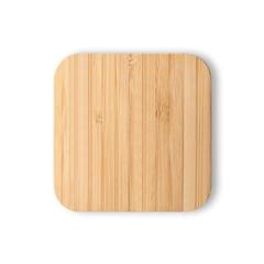 Vue Chargeur sans fil en bambou - Dalton de couleur beige| Krokrodeal