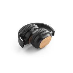 Vue Casque audio en bambou et ABS - Gould de couleur noir| Krokrodeal