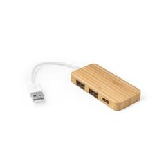 Vue Hub double sorties en bambou - Moser de couleur beige| Krokrodeal