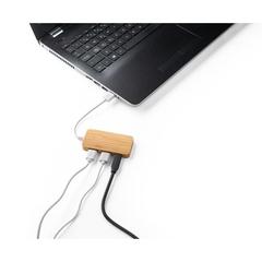Vue Hub double sorties en bambou - Moser de couleur beige| Krokrodeal