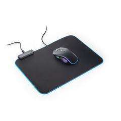 Vue Tapis de souris avec base en caoutchouc - Thorne mousepad rgb de couleur noir| Krokrodeal
