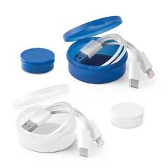 Vue générale Cable USB avec connecteur 3 en 1en ABS et PVC - Emmy | Krokrodeal