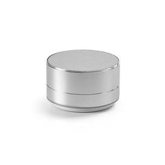 Vue Haut parleur portatif en aluminium avec microphone - Florey de couleur gris| Krokrodeal
