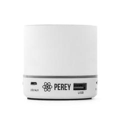 Vue Haut parleur portatif en ABS avec microphone - Perey de couleur blanc| Krokrodeal
