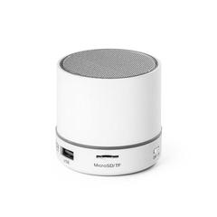 Vue Haut parleur portatif en ABS avec microphone - Perey de couleur blanc| Krokrodeal