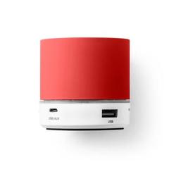 Vue Haut parleur portatif en ABS avec microphone - Perey de couleur rouge| Krokrodeal