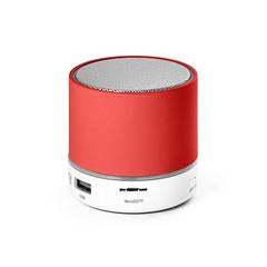 Vue Haut parleur portatif en ABS avec microphone - Perey de couleur rouge| Krokrodeal