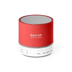 Vue Haut parleur portatif en ABS avec microphone - Perey de couleur rouge| Krokrodeal