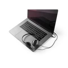 Vue Casque audio ajustable - Volta de couleur noir| Krokrodeal
