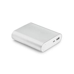Vue Batterie portable en aluminium avec capacité de 7200mAh - Fermat de couleur gris| Krokrodeal