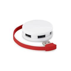 Vue Hub USB 2'0 en ABS - Gardner de couleur rouge| Krokrodeal