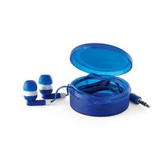 Vue Ecouteurs avec câble en ABS - Germain de couleur bleu| Krokrodeal