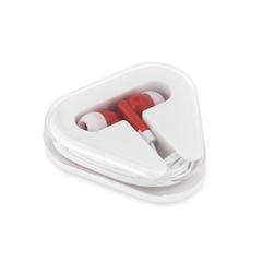 Vue Ecouteurs avec câble - Faraday de couleur rouge| Krokrodeal