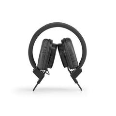 Vue Casque audio pliable et ajustable en ABS - Baron de couleur noir| Krokrodeal