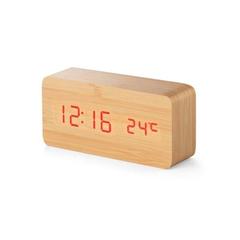 Vue Horloge de table en MDF - Darwin de couleur beige| Krokrodeal