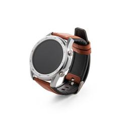 Vue Montre intelligente avec bracelet en PU - Impera de couleur marron| Krokrodeal