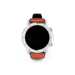 Vue Montre intelligente avec bracelet en PU - Impera de couleur marron| Krokrodeal